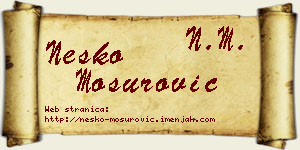 Neško Mosurović vizit kartica